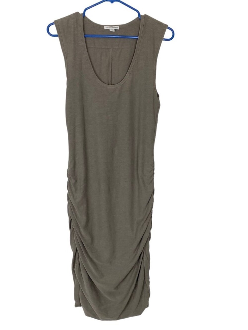 JAMES‎ PERSE Women Bodycon Scoop Neck Sleeveless Midi Dress Sz 2/M Taupe 68-2